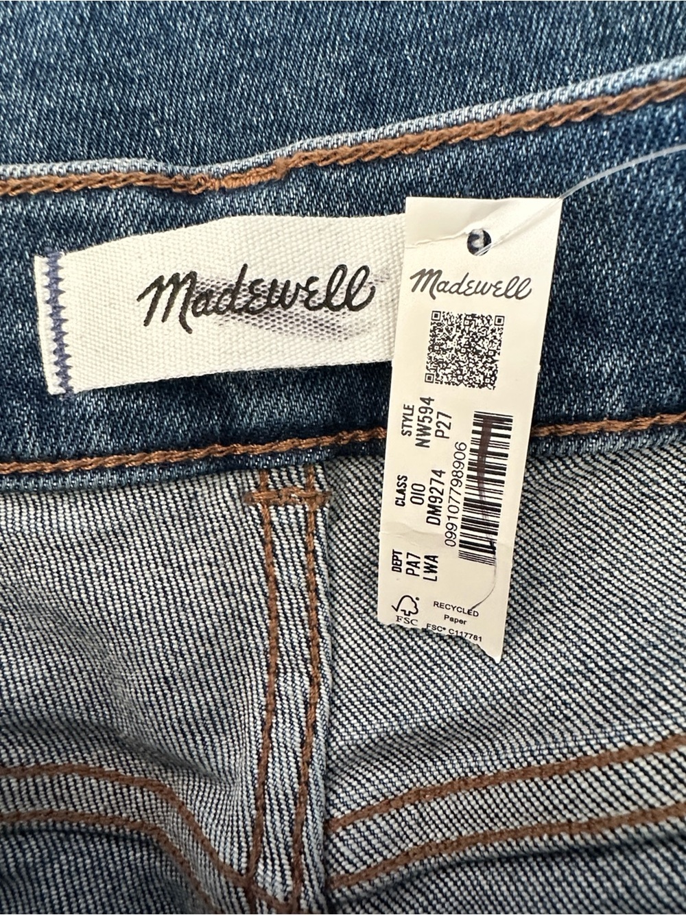 Madewell The Petite Vintage Flare Crop Jean High Rise Magic Pockets NWT Size 27P - Picture 7 of 7